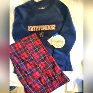 NWT Harry Potter Gryffindor Lion Plush  2 pc pajama set Size 4T